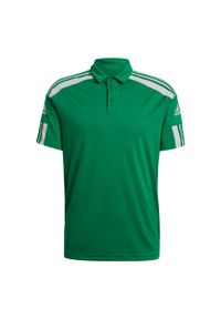 Koszulka polo do piłki nożnej męska Adidas Squadra 21 Polo z krótkim rękawem. Typ kołnierza: polo. Kolor: biały, zielony, wielokolorowy. Długość rękawa: krótki rękaw. Długość: krótkie