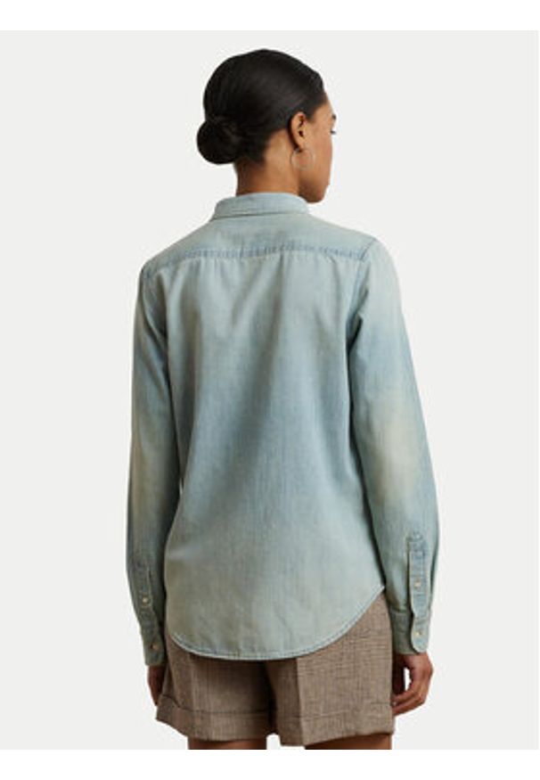 Lauren Ralph Lauren - LAUREN RALPH LAUREN Koszula jeansowa 200963850001 Niebieski Classic Fit. Kolor: niebieski. Materiał: bawełna