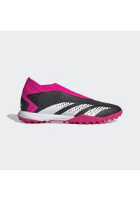 Adidas - Buty do piłki nożnej męskie Predator Accuracy.3 Laceless TF. Kolor: różowy, czarny, wielokolorowy, biały. Materiał: materiał. Sport: piłka nożna #1