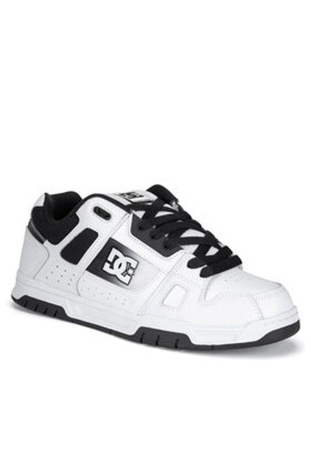 DC Sneakersy STAG DC01813062 Biały. Kolor: biały. Materiał: skóra