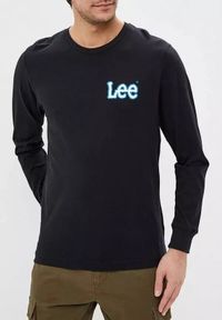 Lee - LEE GRAPHIC TEE MĘSKI T-SHIRT KOSZULKA BLACK L60VFE01 112113598