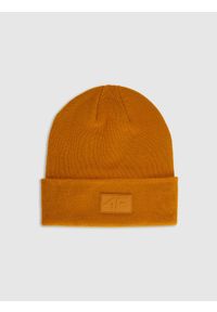 4f - 4F Czapka beanie uniseks - pomarańczowa Uniwersalny. Kolor: pomarańczowy. Materiał: syntetyk, materiał. Sezon: zima. Styl: klasyczny, sportowy, casual