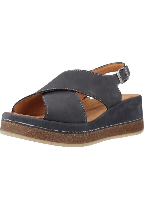 Clarks - Sandały CLARKS KASSANDA STEP Niebieski. Kolor: niebieski. Materiał: skóra. Sezon: lato