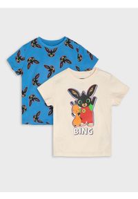 Sinsay - Koszulki 2 pack Bing - kremowy. Kolor: kremowy