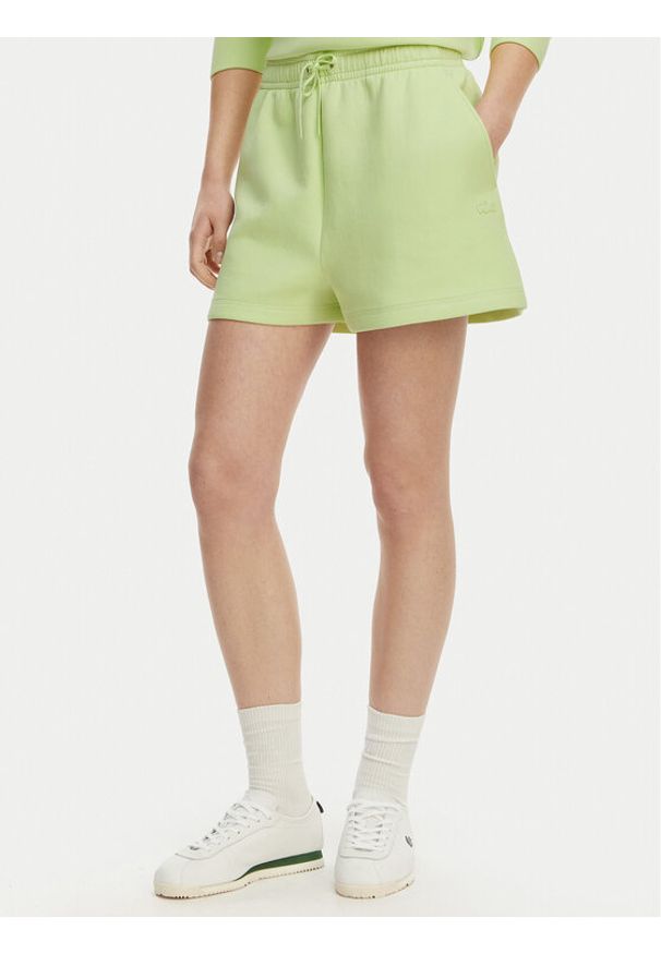 Lacoste Szorty sportowe GF9991 Zielony jasny Regular Fit. Kolor: zielony. Materiał: bawełna