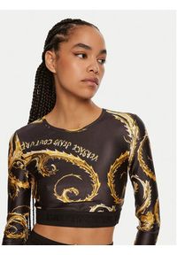 Versace Jeans Couture Bluzka 77HAH218 JS360 Czarny Slim Fit. Kolor: czarny. Materiał: syntetyk #5