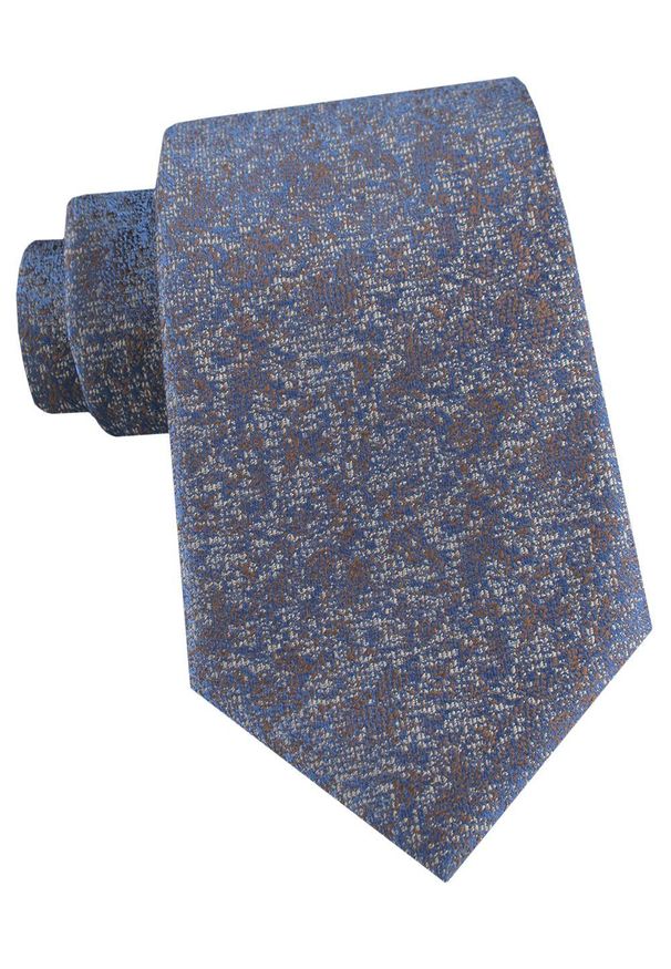 Męski Krawat - Niebieski Melanż - Alties. Kolor: niebieski. Materiał: tkanina. Wzór: melanż. Styl: elegancki, wizytowy