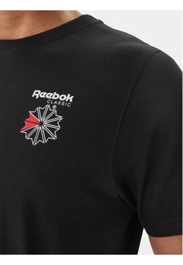 Reebok T-Shirt Greyson RK25568CCM Czarny Regular Fit. Kolor: czarny. Materiał: bawełna