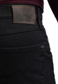 Mustang - Męskie Spodnie Jeansowe MUSTANG Tramper Tapered Denim Black 1005088 4000 800