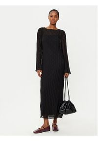 Gina Tricot Sukienka codzienna 24475 Czarny Loose Fit. Okazja: na co dzień. Kolor: czarny. Materiał: syntetyk. Typ sukienki: proste. Styl: casual #4