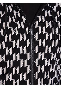 Karl Lagerfeld - KARL LAGERFELD Bluza 705074 532951 Czarny Regular Fit. Typ kołnierza: dekolt w karo. Kolor: czarny. Materiał: bawełna #5