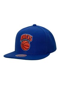 Czapka z daszkiem męska do koszykówki Mitchell & Ness NBA New York Knicks. Kolor: niebieski