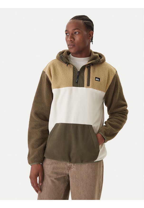 Quiksilver Bluza EQYPF03073 Khaki Regular Fit. Kolor: brązowy. Materiał: syntetyk
