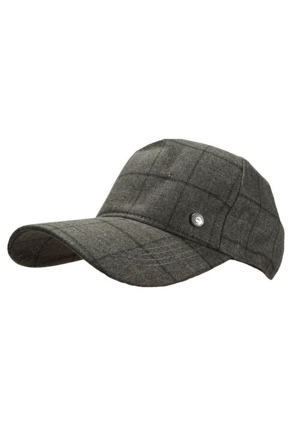 Pako Jeans - Letnia Męska Czapka z Daszkiem, Full Cap, Brązowa, w Kratę. Kolor: wielokolorowy, brązowy, beżowy. Materiał: poliester. Sezon: lato