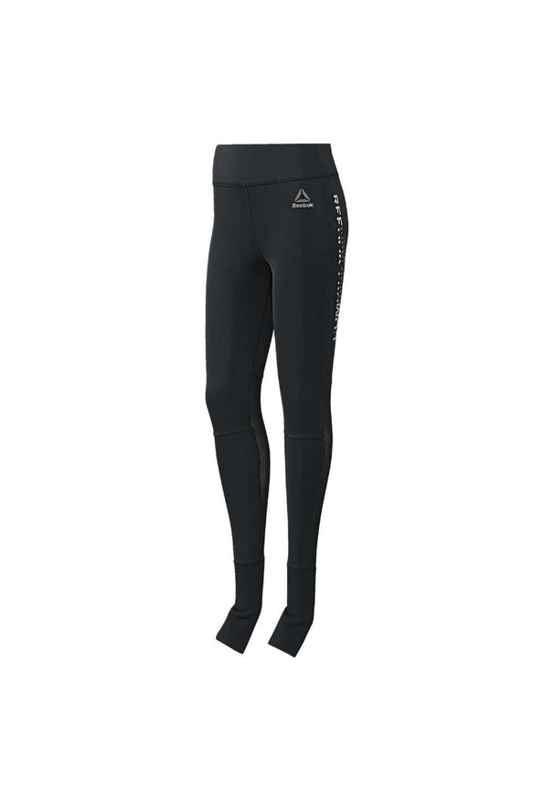 Reebok - Damskie Legginsy Ze Strzemiączkami Bojowymi. Kolor: czarny. Sport: turystyka piesza