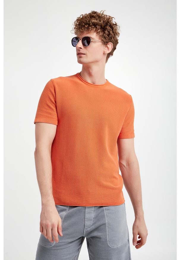 JOOP! Jeans - T-shirt męski dzianinowy Halson JOOP! JEANS. Materiał: dzianina