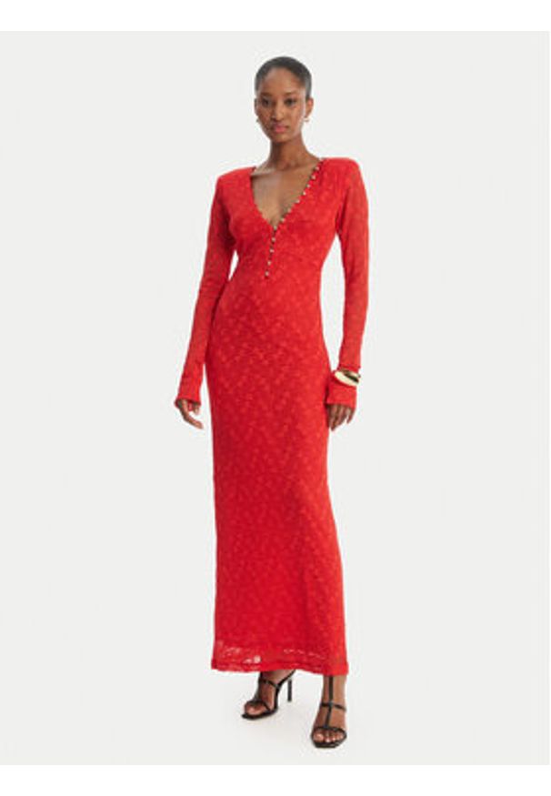 BARDOT - Bardot Sukienka koktajlowa Zenia 60239DB Czerwony Slim Fit. Kolor: czerwony. Materiał: syntetyk. Styl: wizytowy