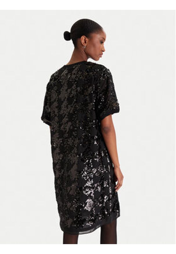 DKNY Sukienka koktajlowa DD54AN74 Czarny Regular Fit. Kolor: czarny. Materiał: syntetyk. Styl: wizytowy