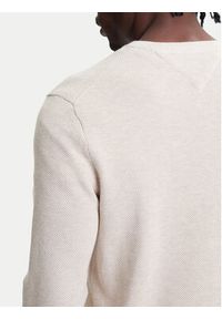 TOMMY HILFIGER - Tommy Hilfiger Sweter Essential MW0MW36347 Beżowy Regular Fit. Kolor: beżowy. Materiał: bawełna #4