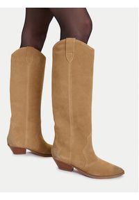 Badura Kowbojki EO-V365-206 Beżowy. Kolor: beżowy. Materiał: zamsz, skóra #4
