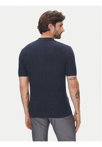 Pierre Cardin Polo C5 51314.5094 Granatowy Slim Fit. Typ kołnierza: polo. Kolor: niebieski. Materiał: bawełna #4