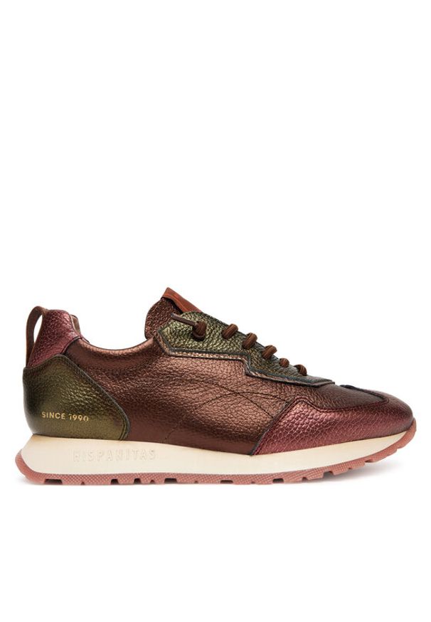 Hispanitas Sneakersy CHI254312 Bordowy. Kolor: czerwony. Materiał: skóra