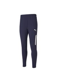 Spodnie Puma Team Liga Training Pro. Kolor: wielokolorowy, niebieski, biały. Materiał: dresówka. Sport: piłka nożna #1