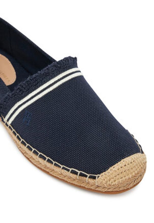 TOMMY HILFIGER - Tommy Hilfiger Espadryle Fringe Canvas Closed Espadrille FW0FW08881 Granatowy. Kolor: niebieski. Materiał: materiał