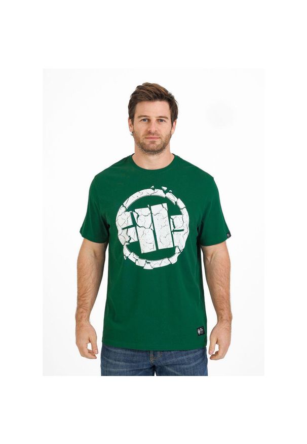 PITBULL - Koszulka bawełniana sportowy t-shirt dla dorosłych Scratch. Kolor: czarny, zielony, wielokolorowy. Materiał: bawełna
