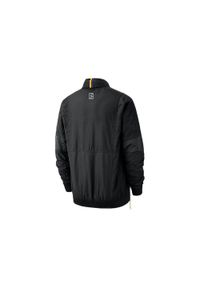Nike - Kurtka męska nike nba los angeles lakers courtside jacket black. Kolor: czarny. Materiał: nylon. Sport: bieganie