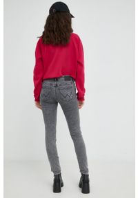 Wrangler jeansy Skinny Cosmo damskie medium waist. Kolor: szary #3