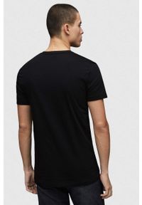 AllSaints – T-shirt TONIC V-NECK MD001M. Okazja: na co dzień. Kolor: czarny. Wzór: aplikacja. Styl: casual #2