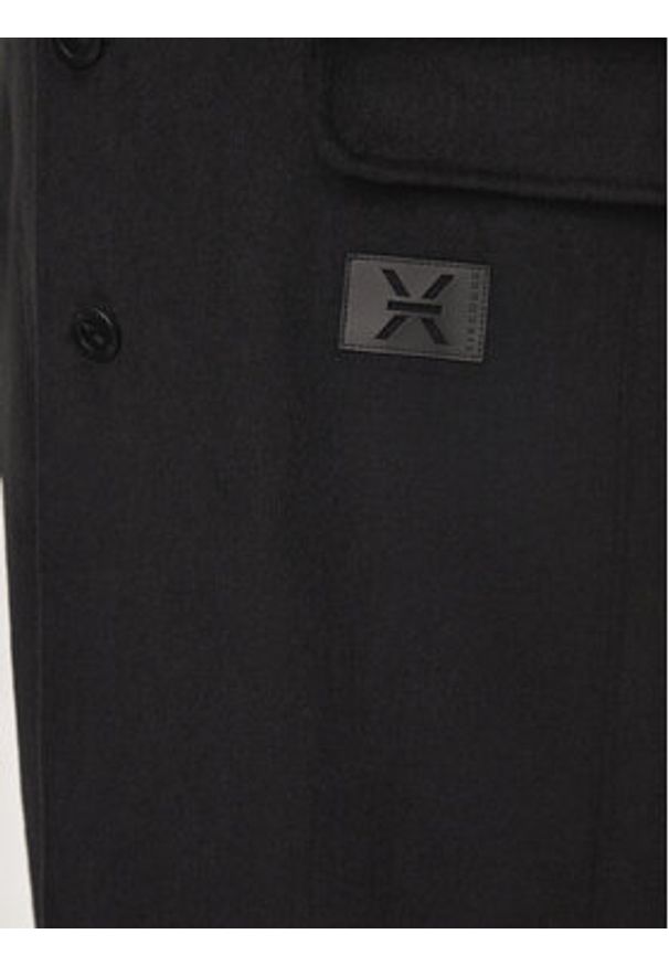 Richmond X Płaszcz wełniany Gliano UMA24089CP Czarny Regular Fit. Kolor: czarny. Materiał: wełna