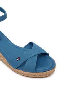 TOMMY HILFIGER - Tommy Hilfiger Espadryle Hemp Crossover Strap Wedge Espadrilles FW0FW09332 Niebieski. Kolor: niebieski. Materiał: materiał #2