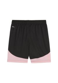 Puma - Młodzieżowe szorty Palermo F.C. PUMA Black Team Light Pink. Kolor: czarny, różowy, wielokolorowy. Sport: piłka nożna
