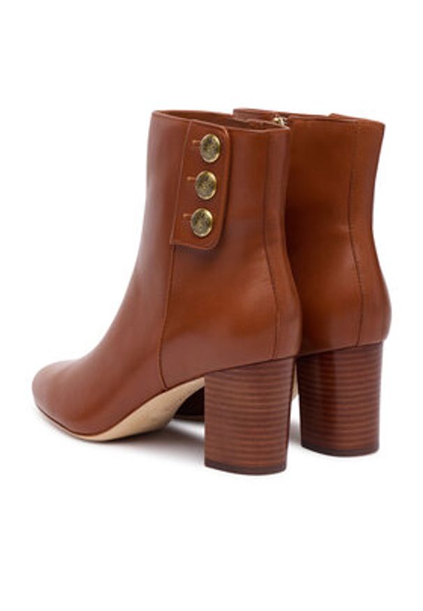 Lauren Ralph Lauren - LAUREN RALPH LAUREN Botki Kenndi 802980064001 Brązowy. Kolor: brązowy. Materiał: skóra