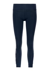 TOMMY HILFIGER - Tommy Hilfiger Legginsy UW0UW00563 Granatowy Slim Fit. Kolor: niebieski. Materiał: bawełna
