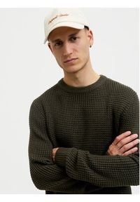 Jack & Jones Sweter Global 12287594 Zielony Regular Fit. Kolor: zielony. Materiał: bawełna