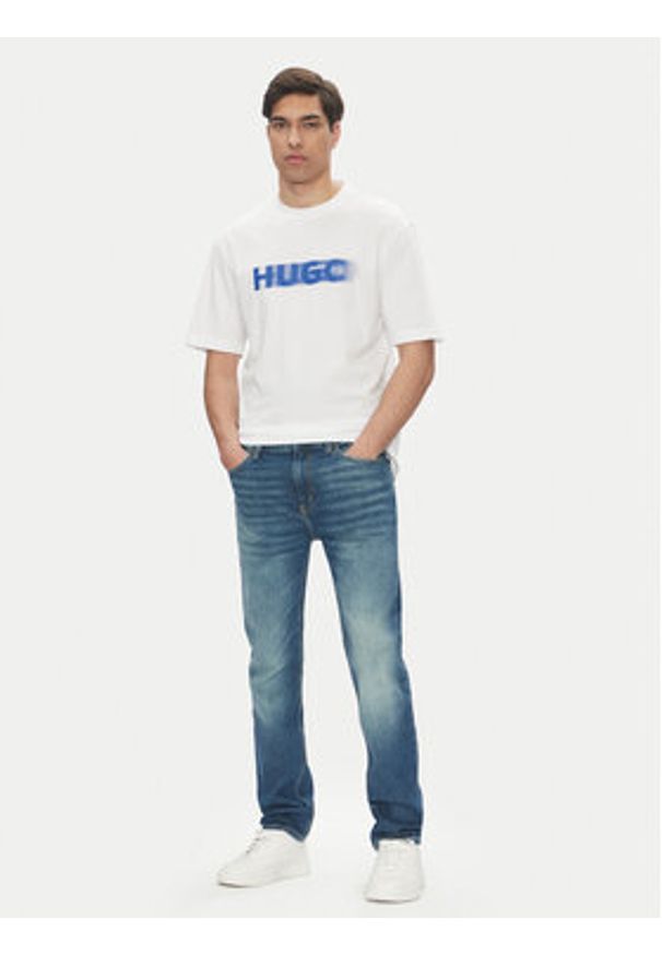 Hugo - HUGO Jeansy Ash 50541564 Niebieski Slim Fit. Kolor: niebieski