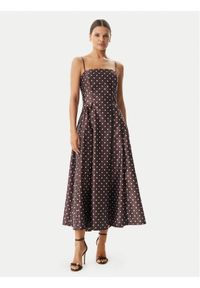 Rinascimento Sukienka koktajlowa CFC0129296003 Brązowy ciemny Regular Fit. Kolor: brązowy. Materiał: syntetyk. Styl: wizytowy #1