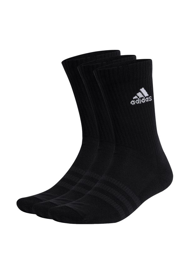 Skarpety sportowe męskie Adidas Cushioned Crew 3-pak. Kolor: czarny. Sport: turystyka piesza