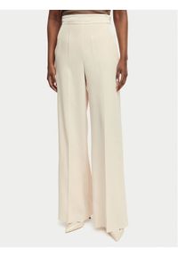 Marella Spodnie materiałowe Stampa 2613131032 Beżowy Straight Fit. Kolor: beżowy. Materiał: acetat #1