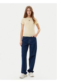 Tommy Jeans T-Shirt Essential DW0DW20316 Żółty Slim Fit. Kolor: żółty. Materiał: bawełna #4