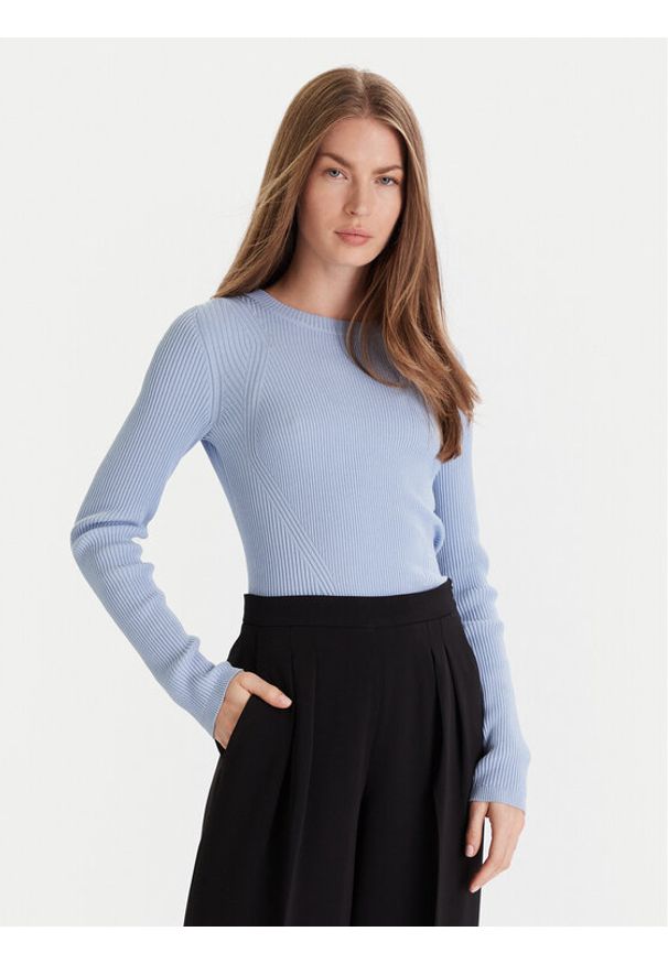 JOOP! Sweter 58 253KN58Karloa 30047481 Błękitny Slim Fit. Kolor: niebieski. Materiał: wiskoza