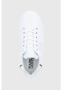 Karl Lagerfeld Buty skórzane KL52531.01S kolor biały. Nosek buta: okrągły. Zapięcie: sznurówki. Kolor: biały. Materiał: skóra #4