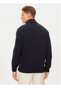 Lacoste Sweter AH3052 Granatowy Regular Fit. Kolor: niebieski. Materiał: wełna