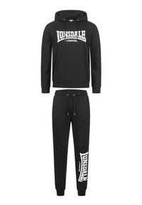 Dres z kapturem o regularnym kroju Lonsdale Cloudy. Kolor: czarny, biały, wielokolorowy. Materiał: dresówka. Sport: fitness #2