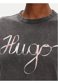 Hugo - HUGO T-Shirt Damacia_5 50544868 Czarny Regular Fit. Kolor: czarny. Materiał: bawełna