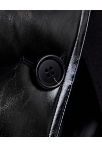 SELF PORTRAIT - Czarny płaszcz ze skóry lakierowanej. Kolor: czarny. Materiał: lakier, skóra #9