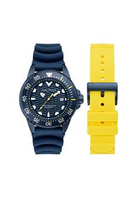 Nautica Zegarek Sporty SET NAPSDS506 Granatowy. Kolor: niebieski. Styl: sportowy